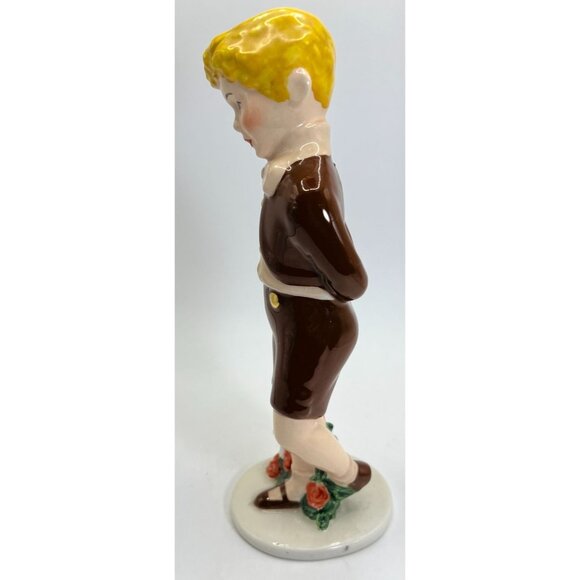 Rare Vtg Holland Mold Figurine Victorian Boy Hand Painted - Picture 10 of 11